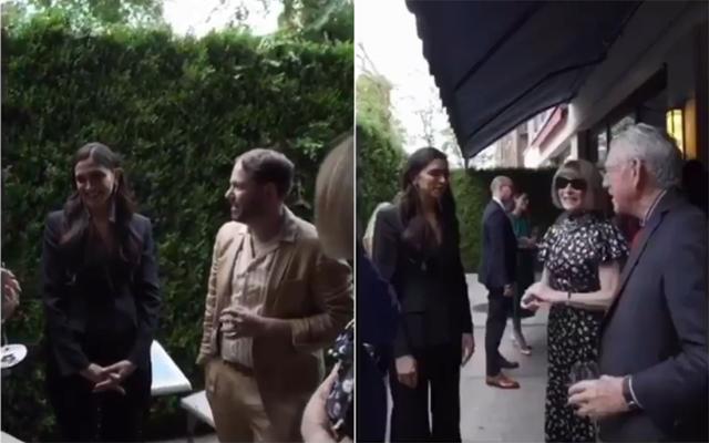 Deepika Padukone mingles with the guests at the Youth Anxiety Center event in New York. Deepika Padukone mingles with the guests at the Youth Anxiety Center event in New York.