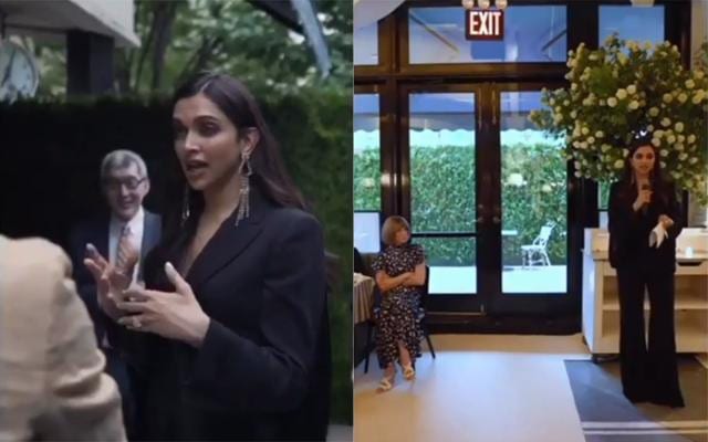 Deepika Padukone speaks at the Youth Anxiety Center event in New York. Deepika Padukone speaks at the Youth Anxiety Center event in New York.