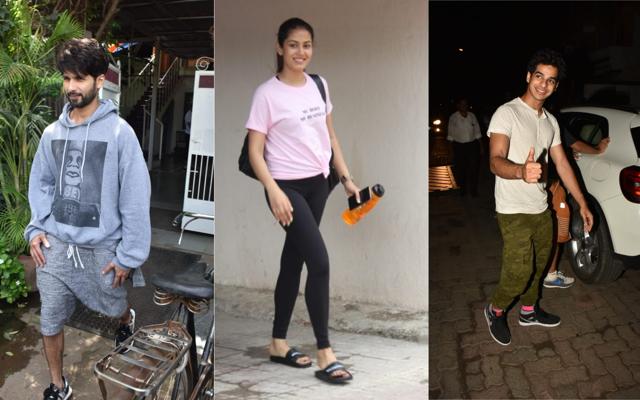 Shahid Kapoor, Mira Rajput and Ishaan Khatter spotted in Mumbai. (Varinder Chawla) Shahid Kapoor, Mira Rajput and Ishaan Khatter spotted in Mumbai. (Varinder Chawla)
