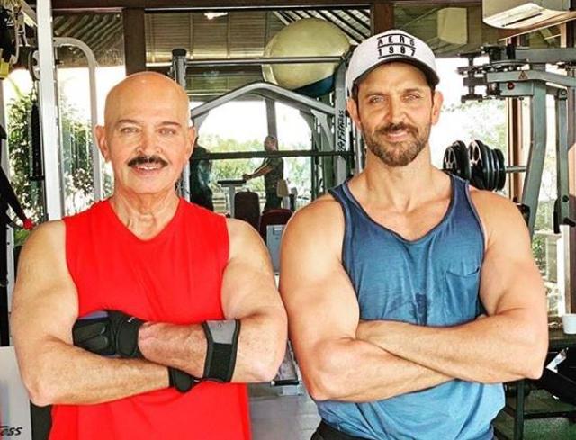 Hrithik Roshan with his dad Rakesh Roshan. Hrithik Roshan with his dad Rakesh Roshan.