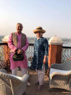 Richard Holkar with Hillary Clinton at his hotel in Indore. Richard Holkar with Hillary Clinton at his hotel in Indore.