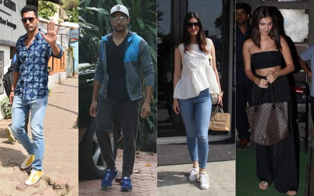 Vicky Kaushal, Sidharth Malhotra, Diana Penty and Sidharth Malhotra spotted in Mumbai. (Varinder Chawla) Vicky Kaushal, Sidharth Malhotra, Diana Penty and Sidharth Malhotra spotted in Mumbai. (Varinder Chawla)