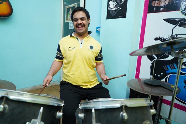 Drummer Tanmay Sikri is happiest when playing the beats. (Gokul VS/HT Photo)