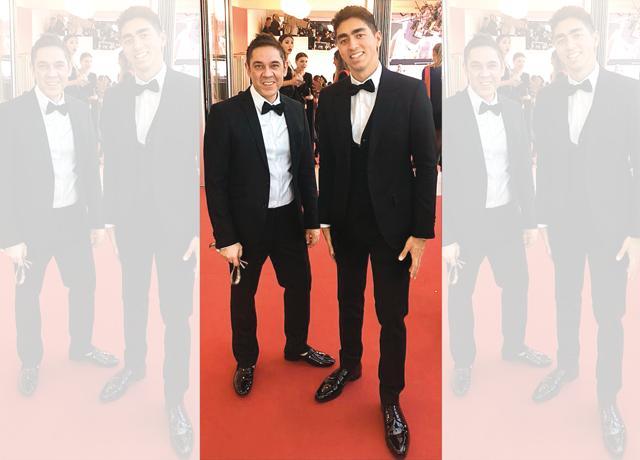 The writer, Sanjeev Bijli, and his nephew Aamer at the Grand Theatre Lumiere for the premier of Rocketman on May 16 (Courtesy: Sanjeev Bijli ) The writer, Sanjeev Bijli, and his nephew Aamer at the Grand Theatre Lumiere for the premier of Rocketman on May 16 (Courtesy: Sanjeev Bijli )