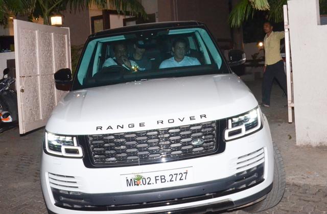 Salman Khan at Arbaaz Khan’s residence on Sunday. (Varinder Chawla) Salman Khan at Arbaaz Khan’s residence on Sunday. (Varinder Chawla)