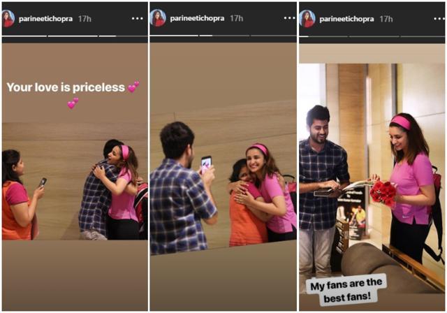 Parineeti Chopra meets fans. Parineeti Chopra meets fans.