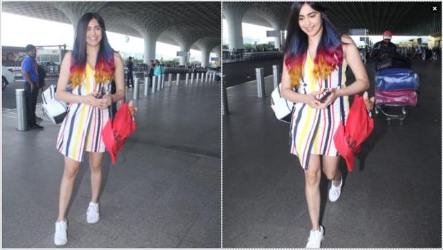 Adah Sharma at the airport.