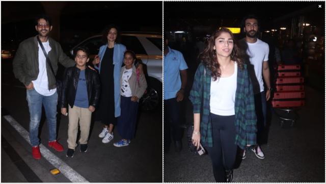 Hiten Tejwani with family and Sharmin Sehgal with Meezaan.