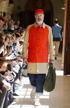 A model presents a creation for Juna Watanabe Man. (AFP) A model presents a creation for Juna Watanabe Man. (AFP)