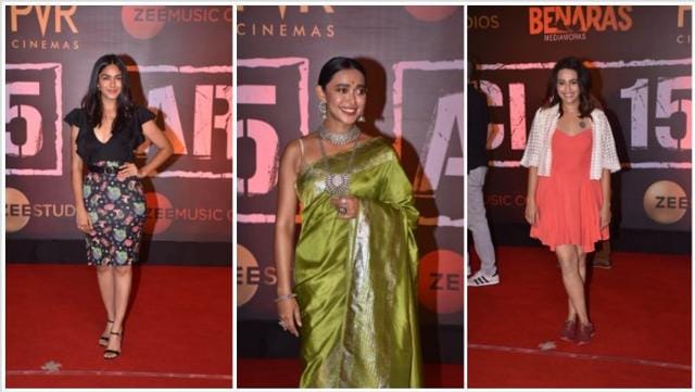 Mrunal Thakur, Sayani Gupta and Swara Bhaskar at the screening.