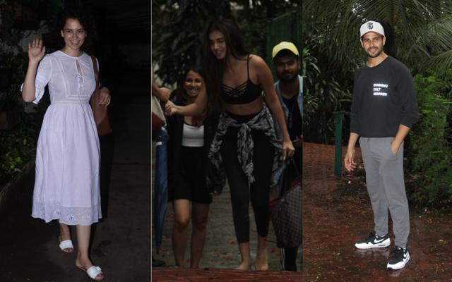 Kangana Ranaut, Tara Sutaria and Sidharth Malhotra spotted in Mumbai. (Varinder Chawla) Kangana Ranaut, Tara Sutaria and Sidharth Malhotra spotted in Mumbai. (Varinder Chawla)