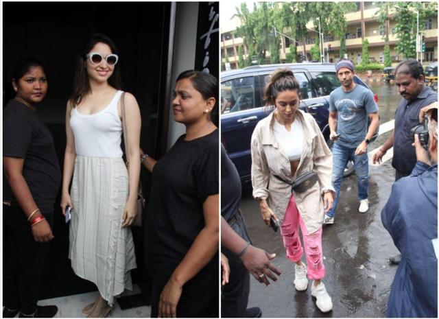 Tamannaah Bhatia and Farhan Akhtar with Shibani Dandekar at their favourite restaurants.