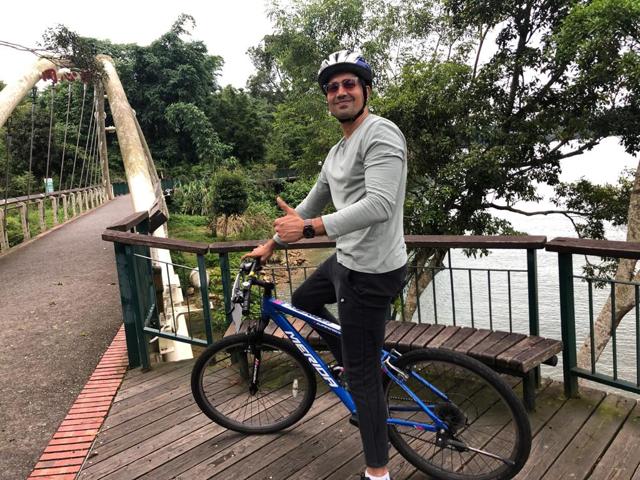 Sumeet Vyas goes cycling in Taiwan.