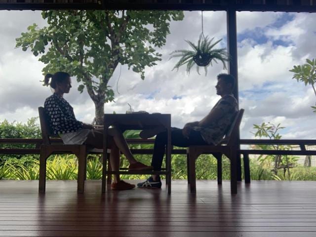 Ekta Kaul and Sumeet Vyas enjoy a quiet moment in Taiwan.