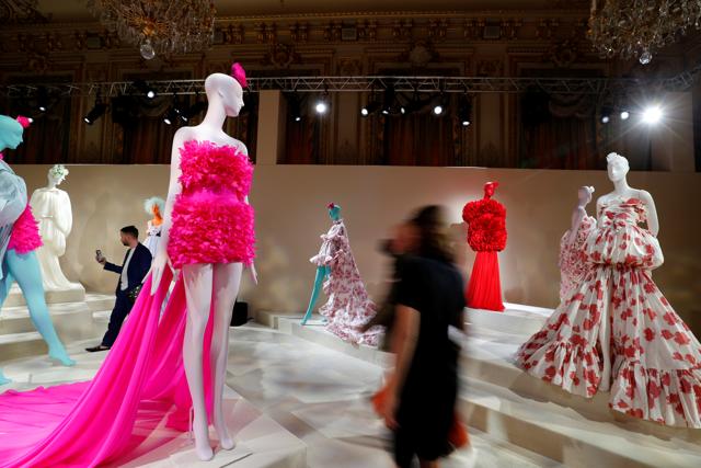Creations are displayed during an exhibition by designer Giambattista Valli as part of his Haute Couture Fall/Winter 2019/20 collection presentation in Paris, France, July 1, 2019. REUTERS/Regis Duvignau (REUTERS) Creations are displayed during an exhibition by designer Giambattista Valli as part of his Haute Couture Fall/Winter 2019/20 collection presentation in Paris, France, July 1, 2019. REUTERS/Regis Duvignau (REUTERS)