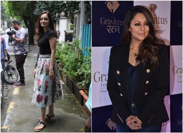 Dia Mirza spotted in Mumbai, Gauri Khan at an event.