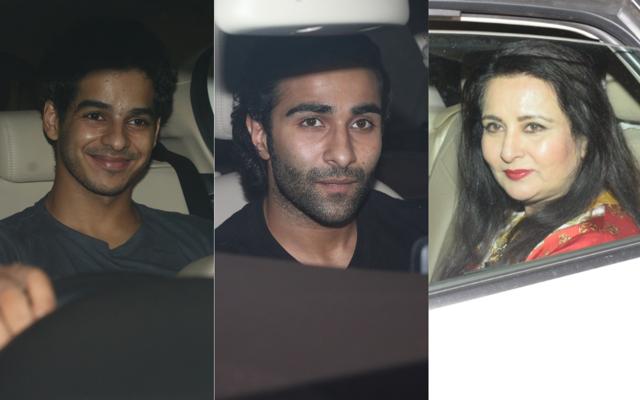 Ishaan Khatter, Armaan Jain and Poonam Dhillon at Malaal screening. (Varinder Chawla) Ishaan Khatter, Armaan Jain and Poonam Dhillon at Malaal screening. (Varinder Chawla)