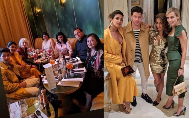 Priyanka Chopra and Nick Jonas dine with family members in Paris. Priyanka Chopra and Nick Jonas dine with family members in Paris.