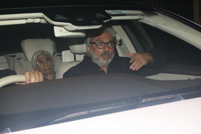 Sanjay Leela Bhansali with mother Leela at Malaal screening. (Varinder Chawla)