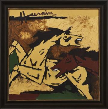 MF Husain, Untitled (Horses), acrylic on canvas, 2003. MF Husain, Untitled (Horses), acrylic on canvas, 2003.