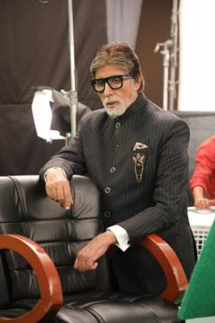Amitabh on the sets of Kaun Banega Crorepati 11.