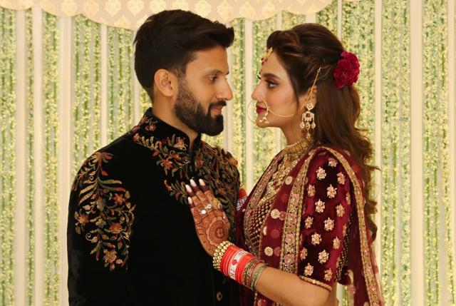 Nusrat Jahan with her husband Nikhil Jain during their wedding reception in Kolkata on July 4, 2019. (IANS) Nusrat Jahan with her husband Nikhil Jain during their wedding reception in Kolkata on July 4, 2019. (IANS)