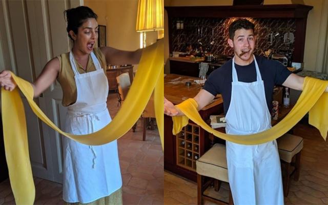 Priyanka Chopra and Nick Jonas show off their pasta. (Instagram) Priyanka Chopra and Nick Jonas show off their pasta. (Instagram)