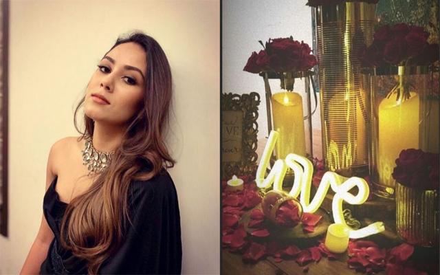 Mira Rajput shared a few pictures of herself in a romantic setting on Instagram. Mira Rajput shared a few pictures of herself in a romantic setting on Instagram.