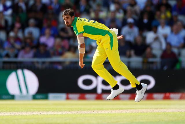 ICC Cricket World Cup - Australia v South Africa - Old Trafford, Manchester, Britain - July 6, 2019 Australia's Mitchell Starc in action (Action Images via Reuters) ICC Cricket World Cup - Australia v South Africa - Old Trafford, Manchester, Britain - July 6, 2019 Australia's Mitchell Starc in action (Action Images via Reuters)