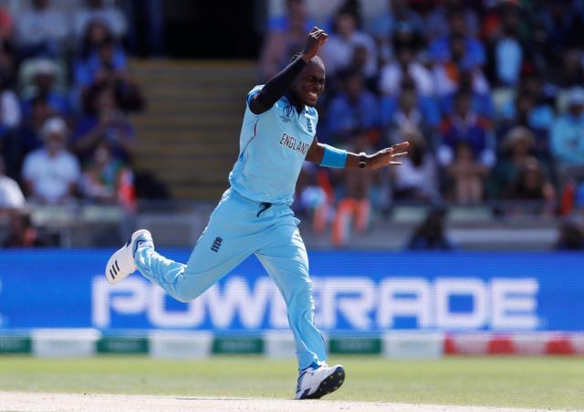 Cricket - ICC Cricket World Cup - England v India - Edgbaston, Birmingham, Britain - June 30, 2019 England's Jofra Archer reacts after Joe Root drops a catch (Action Images via Reuters) Cricket - ICC Cricket World Cup - England v India - Edgbaston, Birmingham, Britain - June 30, 2019 England's Jofra Archer reacts after Joe Root drops a catch (Action Images via Reuters)