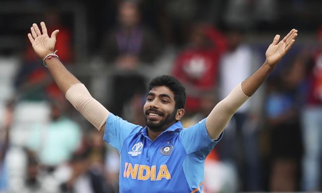 Leeds: India's Jasprit Bumrah celebrates the dismissal of Sri Lanka's captain Dimuth Karunaratne during the Cricket World Cup match between India and Sri Lanka at Headingley in Leeds, England, Saturday, July 6, 2019. (AP) Leeds: India's Jasprit Bumrah celebrates the dismissal of Sri Lanka's captain Dimuth Karunaratne during the Cricket World Cup match between India and Sri Lanka at Headingley in Leeds, England, Saturday, July 6, 2019. (AP)