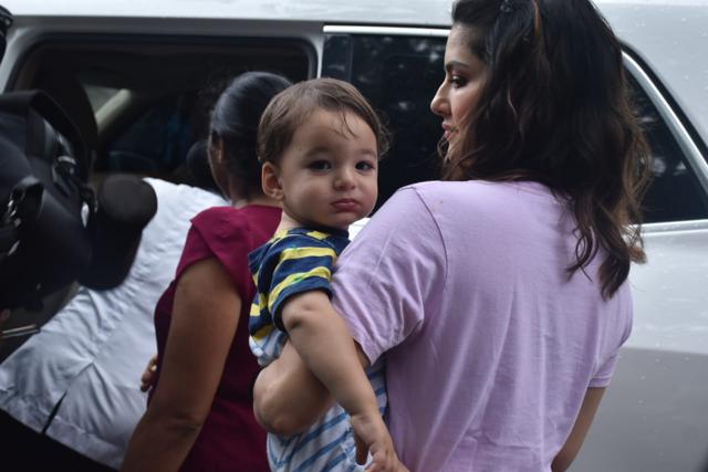 Sunny Leone with her son. Sunny Leone with her son.