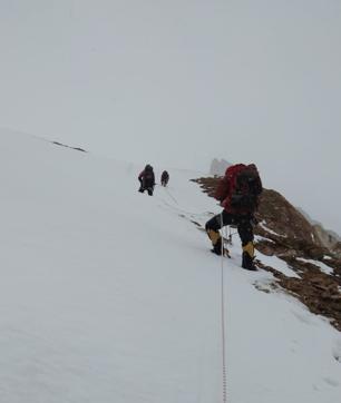 The ITBP team during the search operation for the bodies of the mountaineers in Nanda Devi. (ITBP)