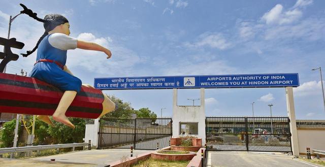 The Hindon Airport at Sikandarpur village in Ghaziabad (Raj K Raj/HT PHOTOs) The Hindon Airport at Sikandarpur village in Ghaziabad (Raj K Raj/HT PHOTOs)