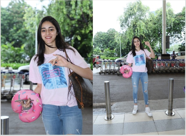 Ananya Panday at airport.
