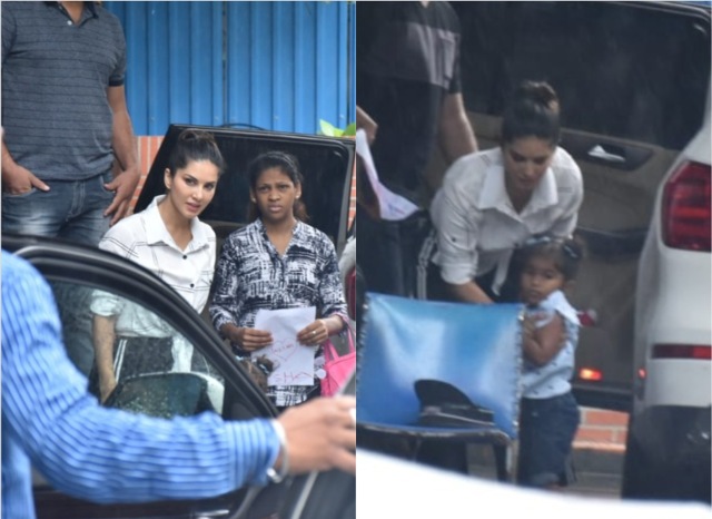 Sunny Leone with her daughter Nisha.