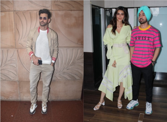 Hrithik Roshan, Kriti Sanon and Diljit Dosanjh promote their films.