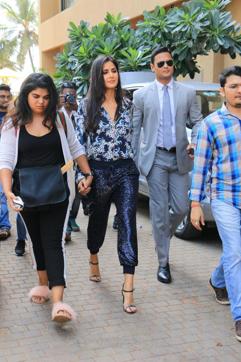 Katrina Kaif during the promotions of Bharat in Mumbai. (IANS) Katrina Kaif during the promotions of Bharat in Mumbai. (IANS)