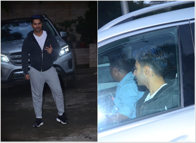 Varun Dhawan spotted with a stamp on his neck.