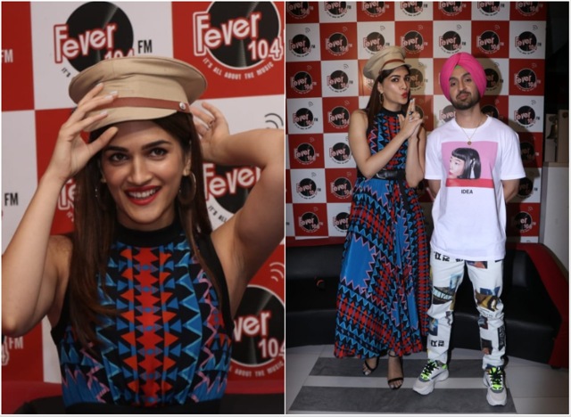 Kriti Sanon and Diljit Dosanjh promoting Arjun Patiala.