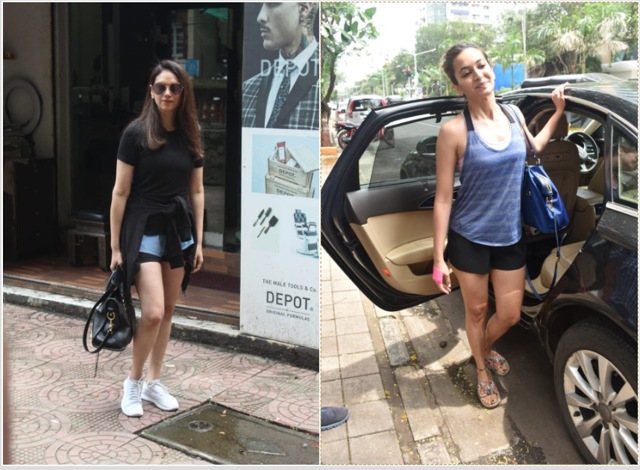 Aditi Rao Hydari and Kriti Kharbana at a salon and after work out.