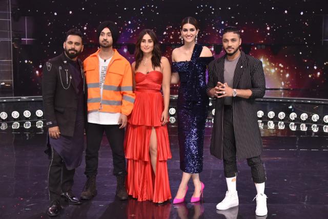 Diljit Dosanjh and Kriti Sanon promote Arjun Patiala on Dance India Dance. (Varinder Chawla)