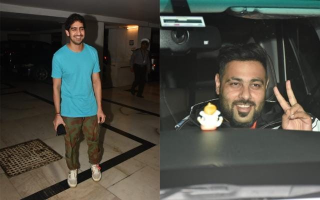 Ayan Mukerji and Badshah at Karan Johar’s residence. (Varinder Chawla) Ayan Mukerji and Badshah at Karan Johar’s residence. (Varinder Chawla)