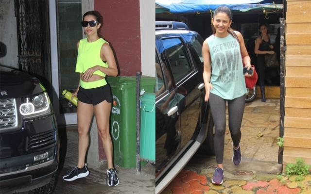 Malaika Arora and Rakul Preet Singh hit the gym. (Varinder Chawla) Malaika Arora and Rakul Preet Singh hit the gym. (Varinder Chawla)