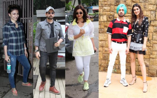 Soha Ali Khan, Neil Nitin Mukesh, Parineeti Chopra, Diljit Dosanjh and Kriti Sanon in Mumbai. (Varinder Chawla) Soha Ali Khan, Neil Nitin Mukesh, Parineeti Chopra, Diljit Dosanjh and Kriti Sanon in Mumbai. (Varinder Chawla)
