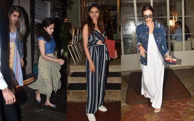 Taapsee Pannu, Rakul Preet Singh and Malaika Arora spotted in Mumbai. (Varinder Chawla)