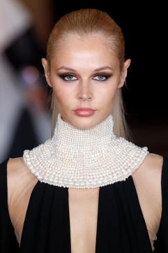 A model presents a creation by designer Stephane Rolland as part of his Haute Couture Fall/Winter 2019/20 collection show in Paris. (REUTERS) A model presents a creation by designer Stephane Rolland as part of his Haute Couture Fall/Winter 2019/20 collection show in Paris. (REUTERS)
