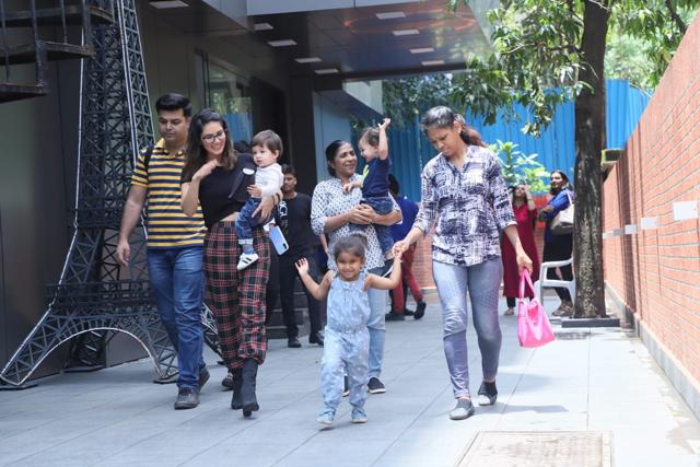 Sunny Leone with her kids. (Varinder Chawla)