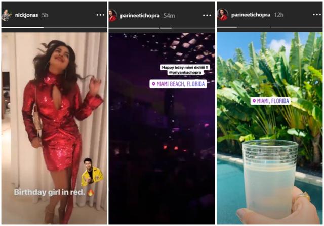 Priyanka during her birthday celebration in Miami.