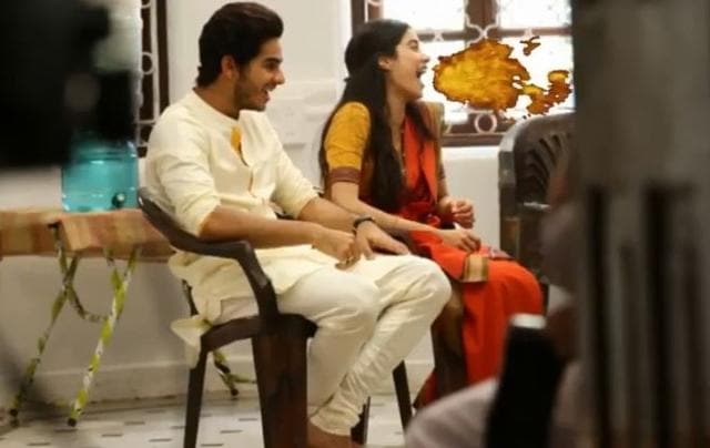 Ishaan Khatter shared an edited candid picture with Janhvi Kapoor.